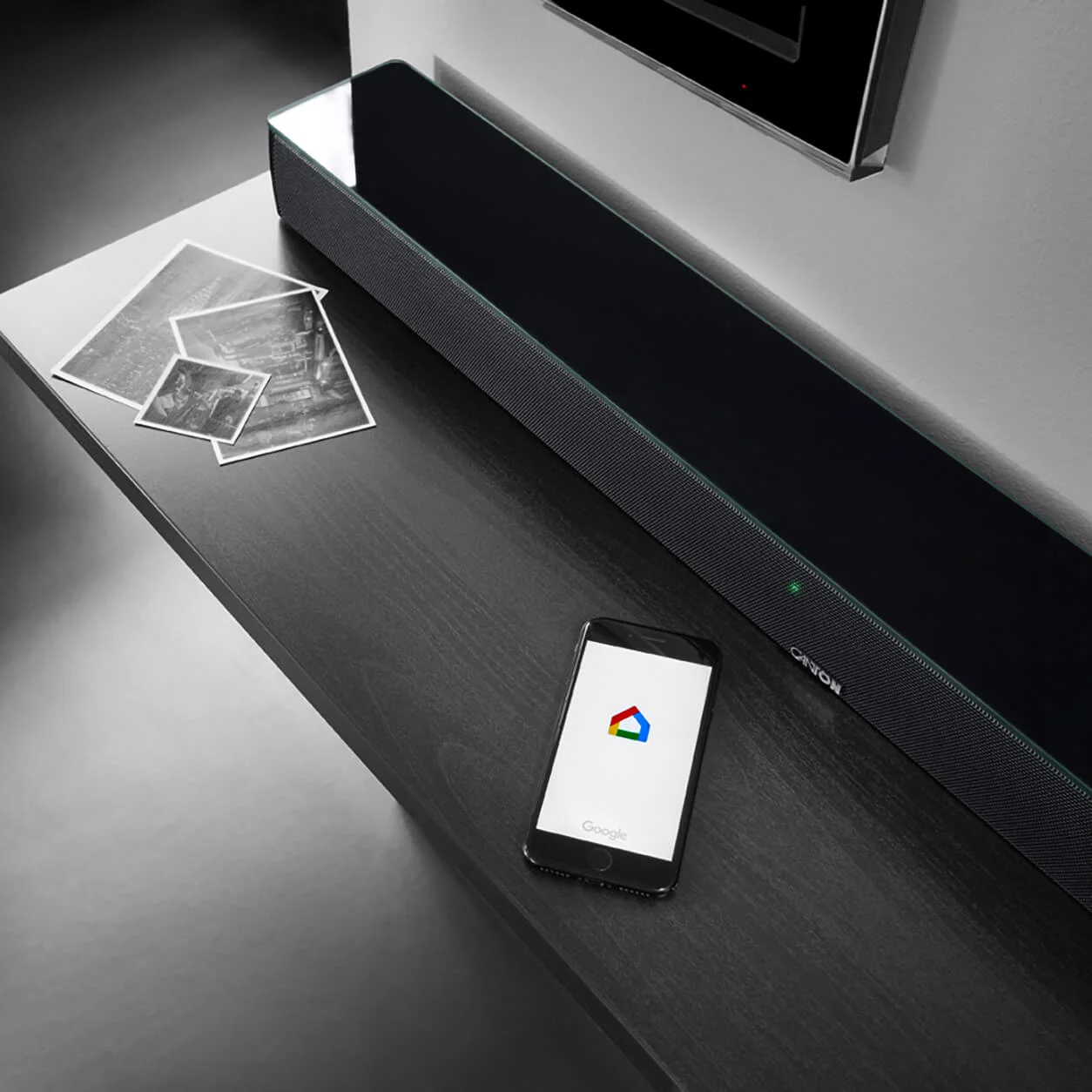 Canton Smart Soundbar 9 — вид спереди, белое матовое исполнение