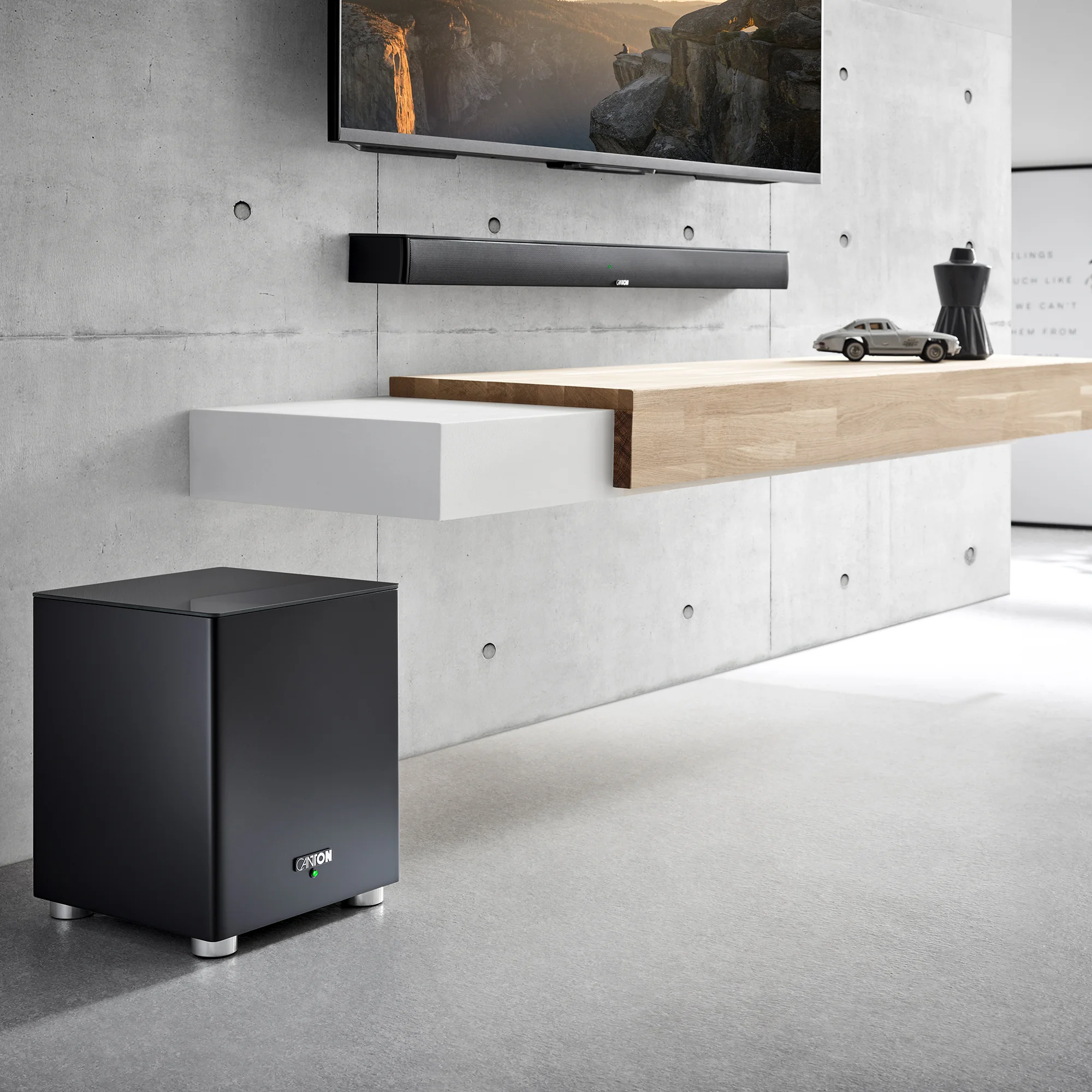 Canton Smart Soundbar 9 — пример беспроводной группировки с компонентами серии Smart