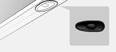 Изображение расположения динамика X-balanced speaker™