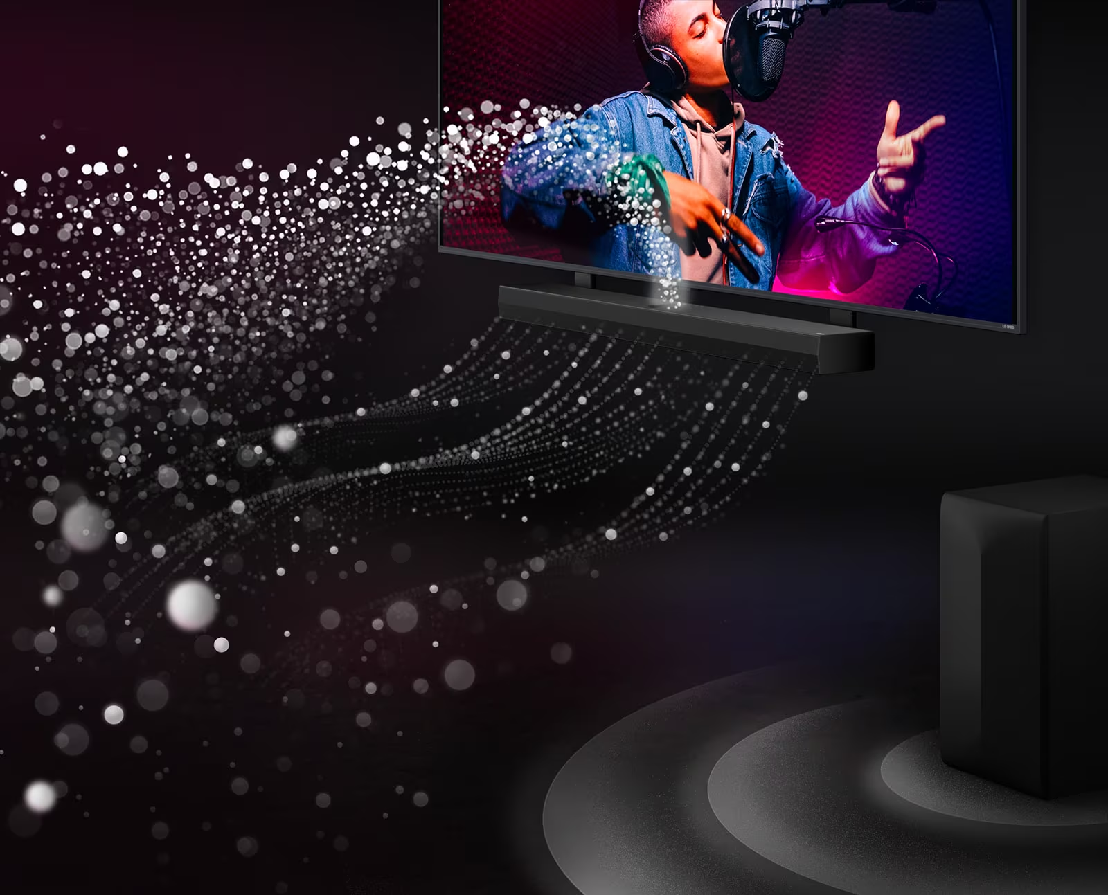 LG S80TR 5.1.3 многоканальный объёмный звук Dolby Atmos визуализация звуковых волн