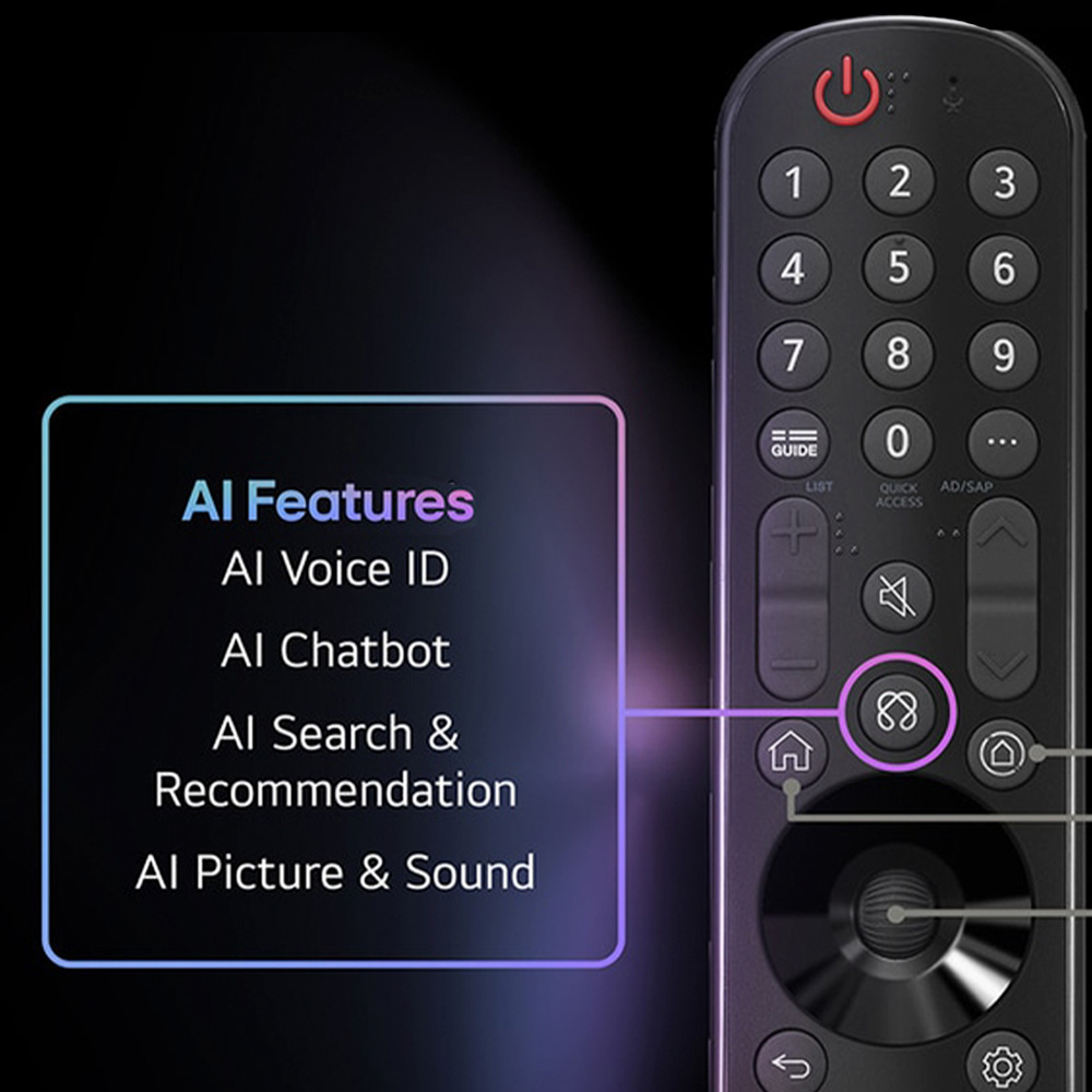 AI Magic Remote: AI Voice ID, AI Search & Recommendation, AI Picture & Sound — LG OLED83G5RLA
