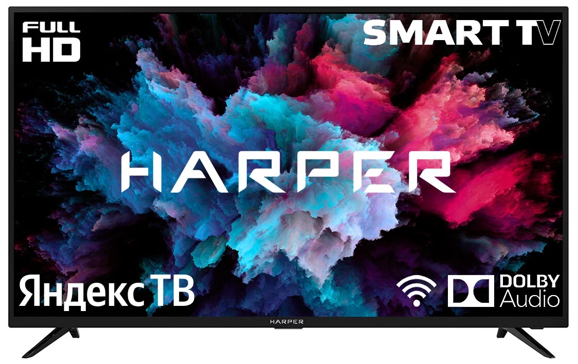 Телевизор HARPER 40F751TS, SMART на платформе Яндекс. ТВ, черный