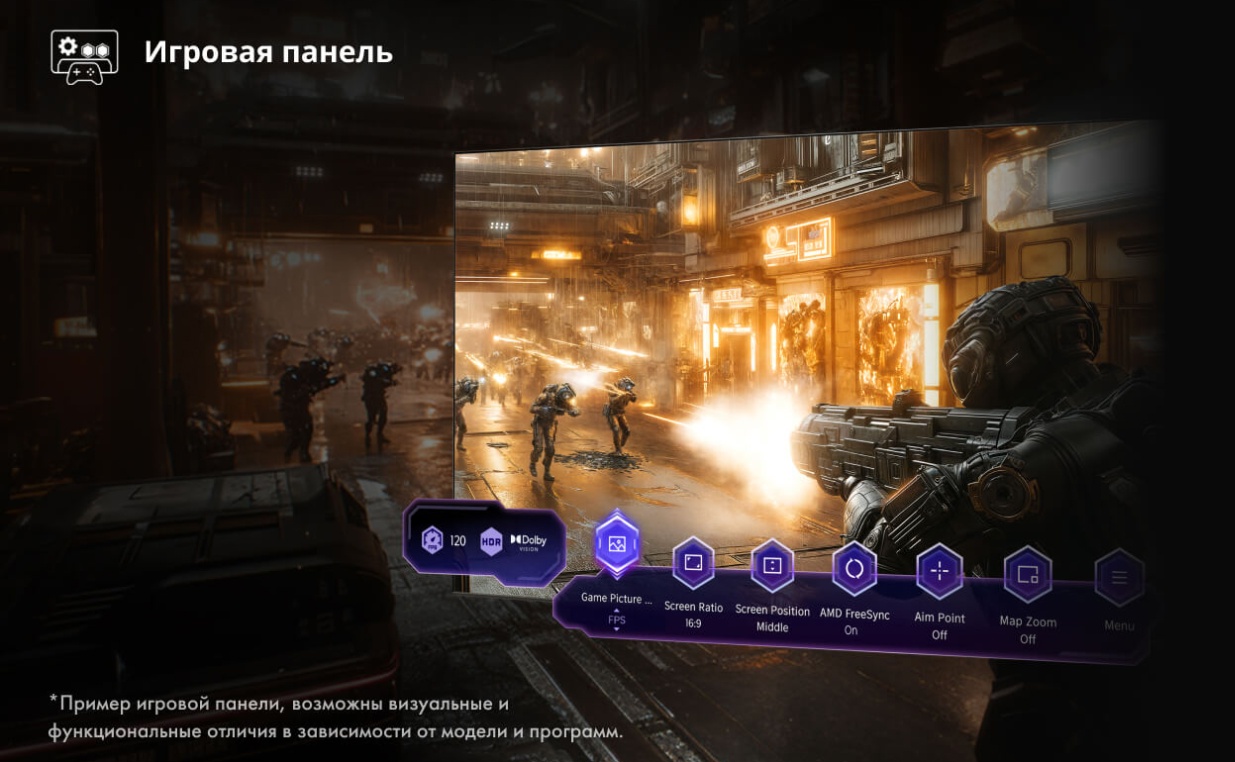 Игровая панель (Game Dashboard) на Hisense 85U8Q