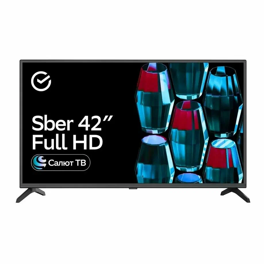 Телевизор Sber SDX-42F2018, Smart TV, Full HD, голосовое управление, ассистент Салют.