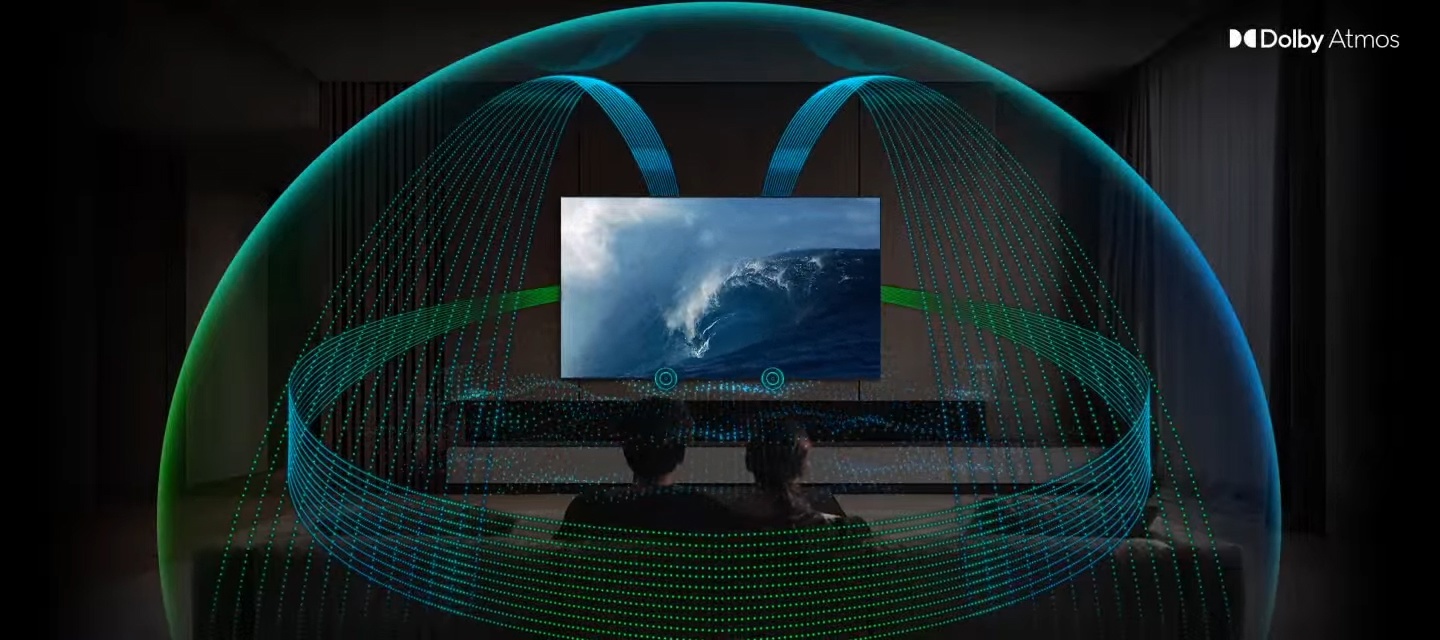 Визуализация объёмного звука Dolby Atmos на Samsung QE75QN85FAUXRU