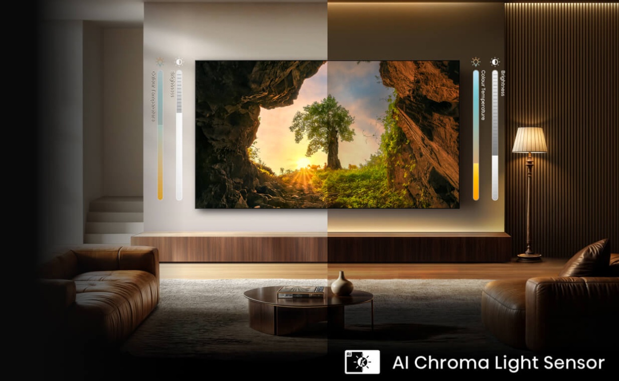 AI Chroma Light Sensor — датчик освещённости Hisense 75U7Q